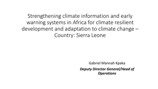 Strengthening Climate Information and Early Warning Systems in Sierra Leone