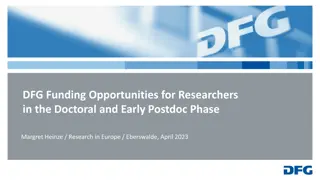 DFG Funding Opportunities for Researchers: Doctoral and Early Postdoc Phases