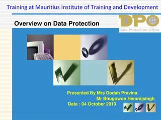 Data Protection Training Overview at Mauritius Institute of Training and Development