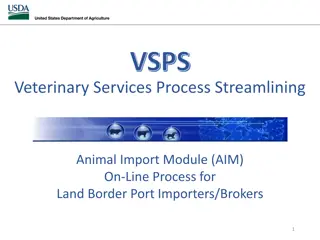 Streamlining Animal Import Process with VSPS AIM Online Module