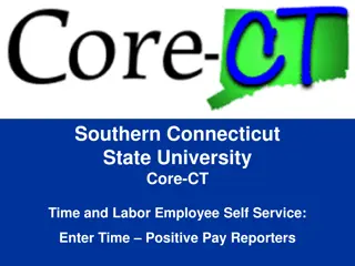 Southern Connecticut State University Core-CT Time and Labor Employee Self Service Overview