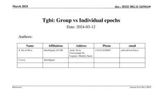 Discussion on IEEE 802.11 Group vs. Individual Epochs