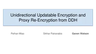 Unidirectional Updatable Encryption and Proxy Re-Encryption