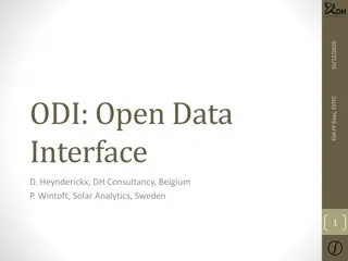 Open Data Interface (ODI) Project Overview and Components