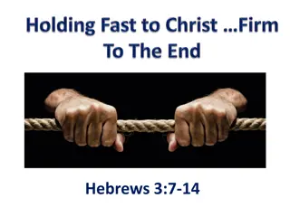 Warning Against Falling Away: Lessons from Hebrews 3:7-14