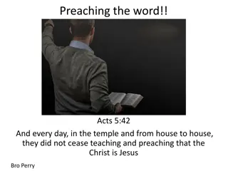 Living the Word: Preaching, Teaching, and Meditating