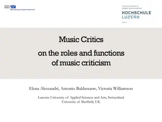 Roles and Functions of Music Criticism: Insights from Researchers