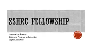 SSHRC Fellowship Information Session for Graduate Program in Education September 2022