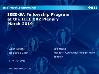 IEEE-SA Fellowship Program at IEEE 802 Plenary March 2019 Schedule