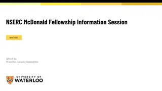 NSERC McDonald Fellowship Information Session Overview