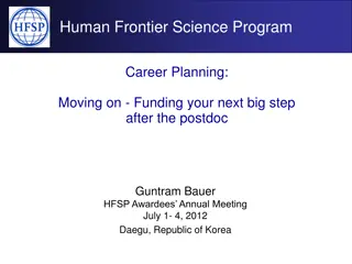 HFSP Career Planning Workshop Highlights