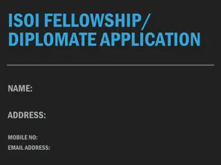 ISOI Fellowship/Diplomate Application Requirements and Guidelines