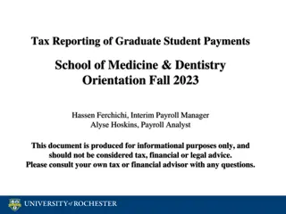 Graduate Student Tax Reporting & Financial Support Overview