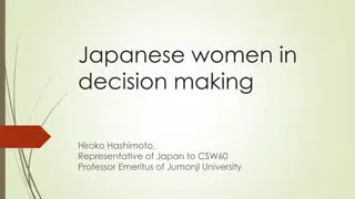 Progress and Challenges for Japanese Women in Decision-Making Roles