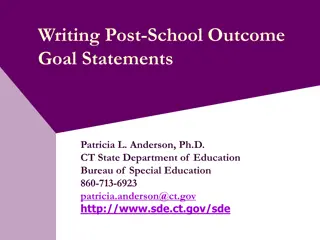 Post-School Outcome Goal Statements in Education