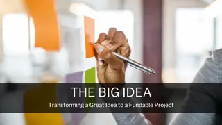 Transforming a Great Idea into a Fundable Project