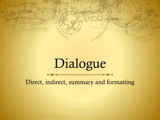 Mastering Dialogue: Direct, Indirect, Summary & Formatting