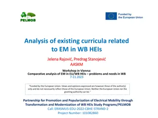 Comparative Analysis of Existing Curricula Related to Electrical Mobility in Western Balkan Higher Education Institutions