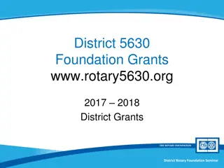 Rotary District 5630 Foundation Grants Overview