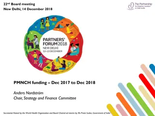 PMNCH Funding Status and Updates Summary