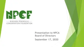 Niagara Peninsula Conservation Foundation Presentation Overview