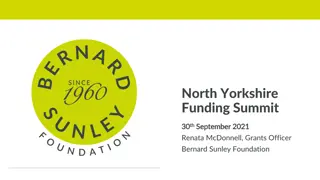 Bernard Sunley Foundation - Funding Opportunities and Guidelines