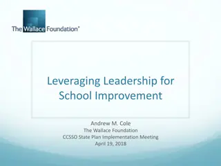 Importance of Principals in School Improvement