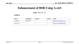 Enhancement of Buffer Status Reporting in IEEE 802.11 - A Solution Proposal