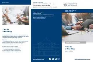 University of Hohenheim - Leading Research Institution in Germany