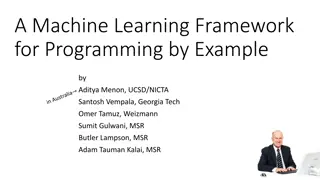 Machine Learning Framework for Programming by Example