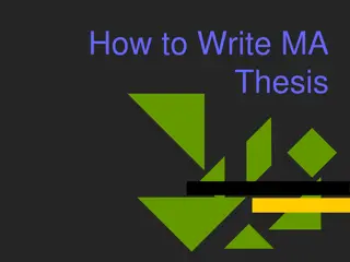 Insights into Writing an MA Thesis