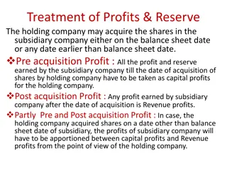 Treatment of Profits and Reserves in Holding Companies