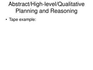 Creative Problem Solving through High-level Qualitative Planning and Reasoning