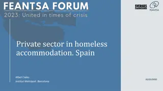 Private Sector in Homeless Accommodation in Spain