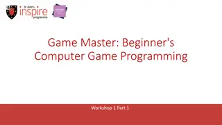 Beginner's Computer Game Programming Workshop Part 1