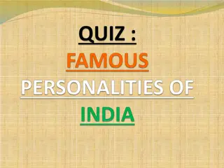 Quiz Competition on Famous Personalities and Freedom Fighters