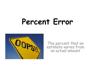 Percent Error in Estimations