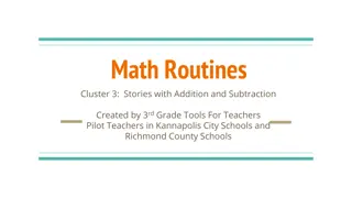 Math Routines Cluster 3: Stories with Addition and Subtraction