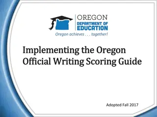 Implementing the Oregon Official Writing Scoring Guide