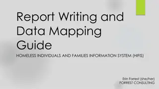 Data Mapping and Report Writing Guide for Homeless Individuals and Families