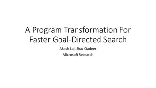 Advanced Program Optimization Techniques for Efficient Verification and Goal-Directed Search