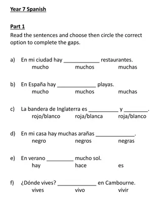 Spanish Language Learning Activities for Year 7 Students