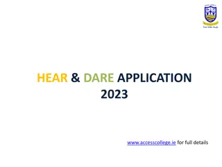 Higher Education Access Routes 2023: HEAR and DARE Applications