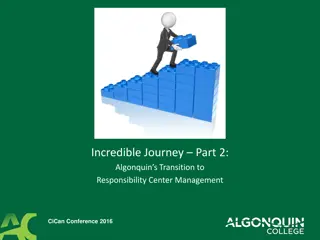 Algonquin's Journey to Responsibility Center Management at CiCan Conference 2016