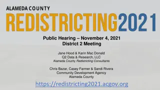 Alameda County Redistricting Meeting Overview