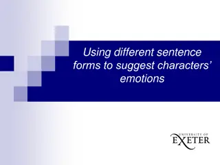 Exploring Characters' Emotions Through Sentence Forms