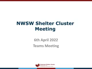 Shelter Cluster Meeting Updates and Strategies for Operational Coordination in Cameroon