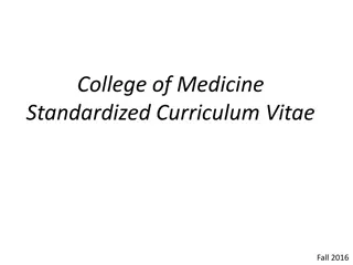 Streamlining Faculty CVs: A Case Study in Standardization