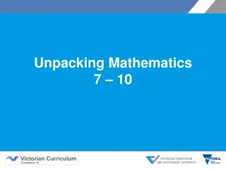 Overview of Victorian Curriculum Mathematics F-10