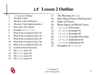 If-Else Statements and Absolute Value in Programming